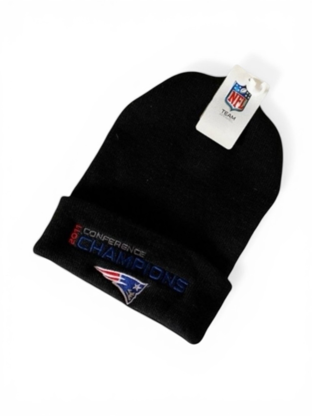 New England Patriots 2011 AFC Champs Beanie • Navy • Retired Design • NWT - Picture 4 of 9